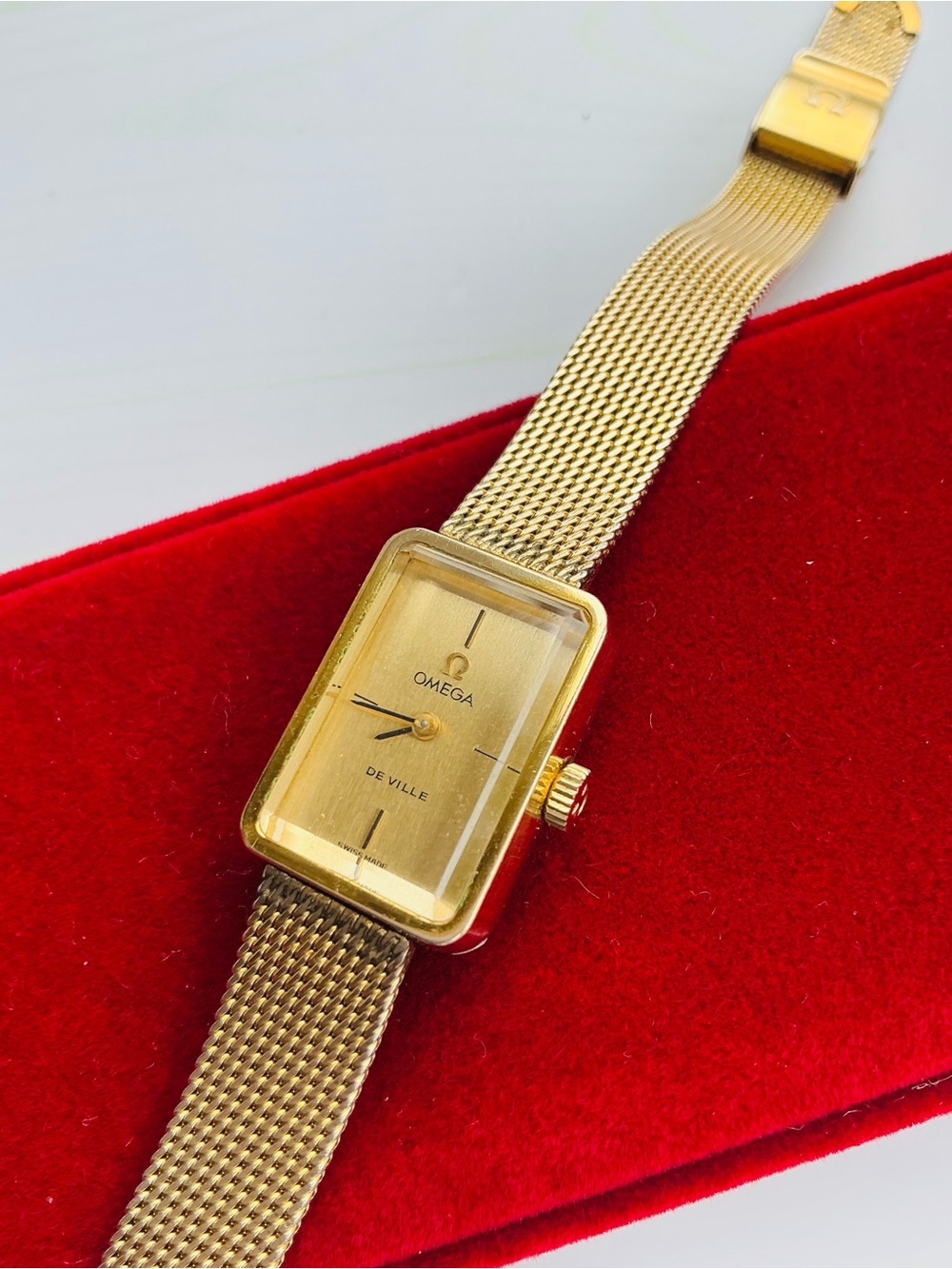 Ladies OMEGA Gold filled Mesh Bracelet Watch💖SERVISED🌹